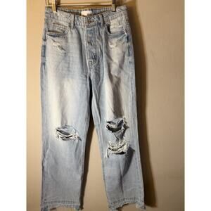 Vintage 90s Vervet Los Angeles Size 27 Leslie Wide Leg Grunge Light Wash Jeans